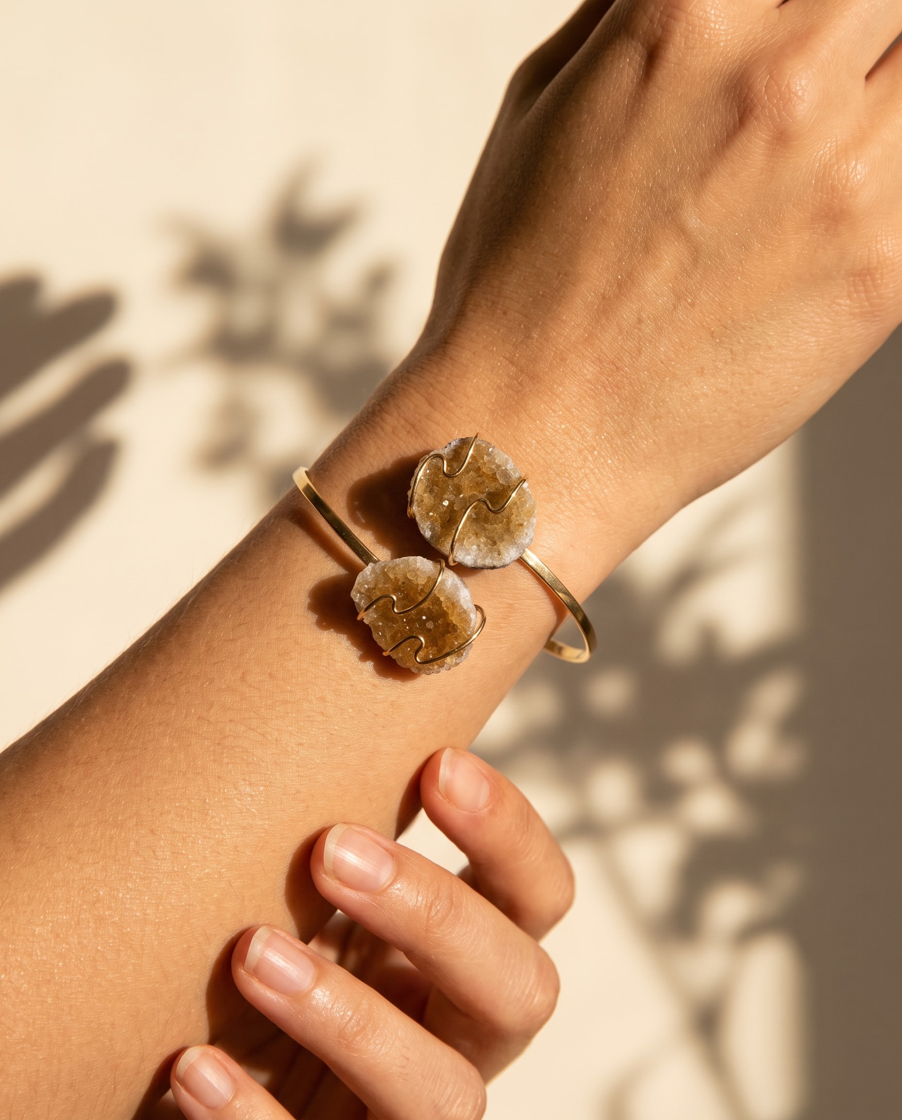 Bracelete Drusa Citrino, detalhe da pedra